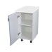 Corp inferior cu 1 Usa Zebra, Alb / MDF Albastru, si blat Alb 40 x 85 x 60